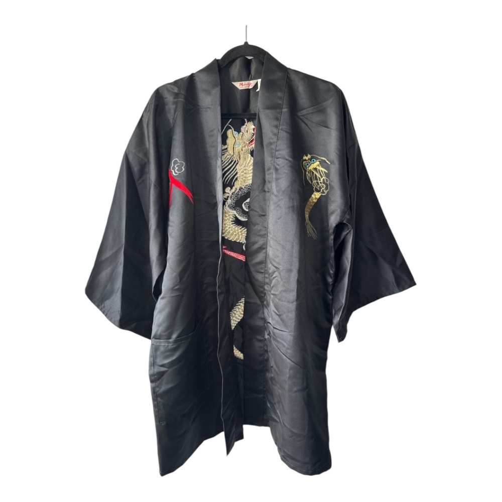 Vintage Rare “ICHI BAN” Japanese Kimono Iconic Dragon Embroidery